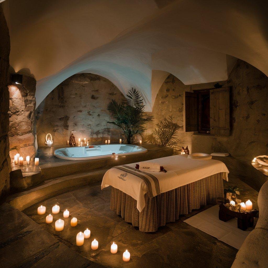 Therapist providing a relaxing spa treatment with essential oils at Spa Empire